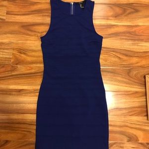 Blue cut out dress